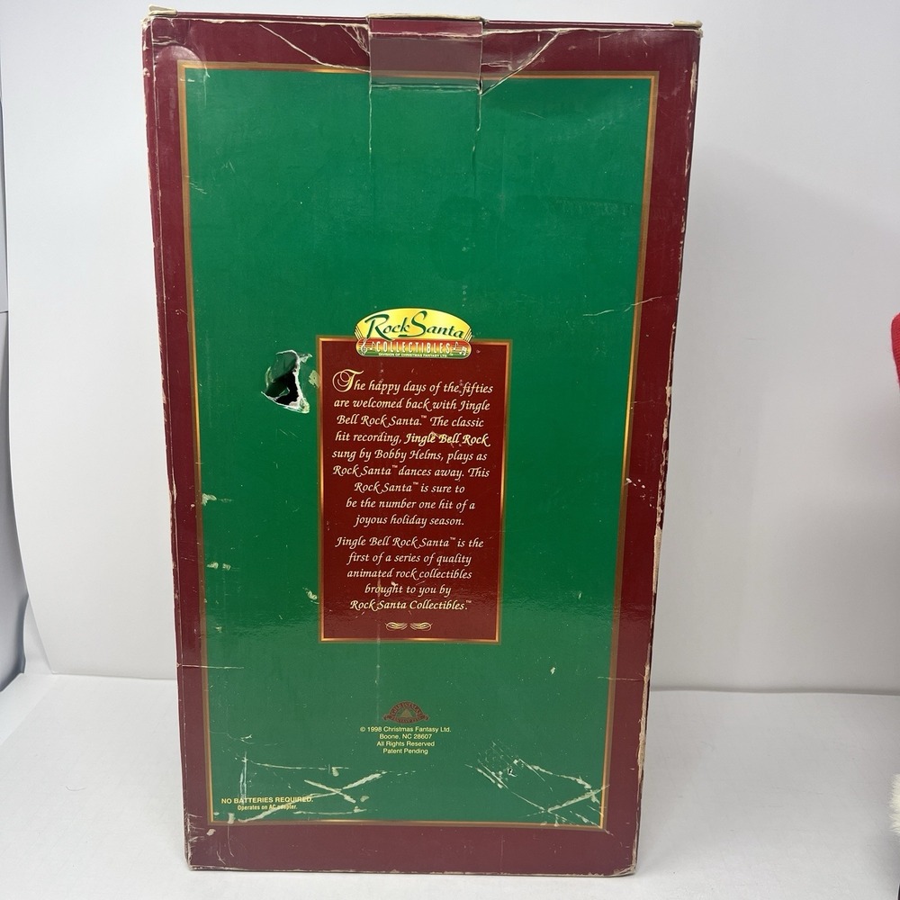 Jingle Bell Rock Santa Claus Animated Dancing Musical 1998 First Edition Plush - Picture 9 of 16